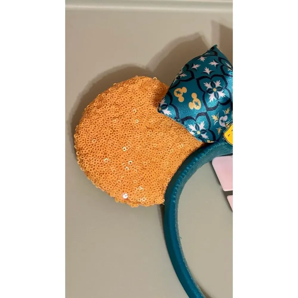 Epcot Saluti Limoncello Italy Minnie Mouse Ears Lemon puff bowHeadband